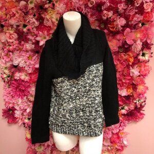 Two toned cozy knit sweater